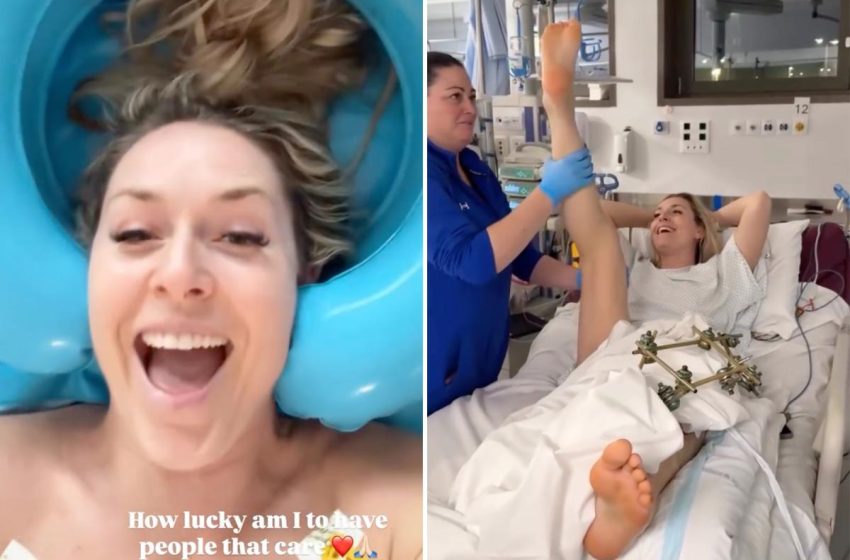  Lindsey Vonn returns home after Olympics injury but says she’s still not able to stand