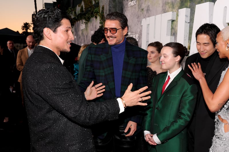 Danny Ramirez, Pedro Pascal, Bella Ramsey at HBO's "The Last of Us" Season 2 Premiere 2025