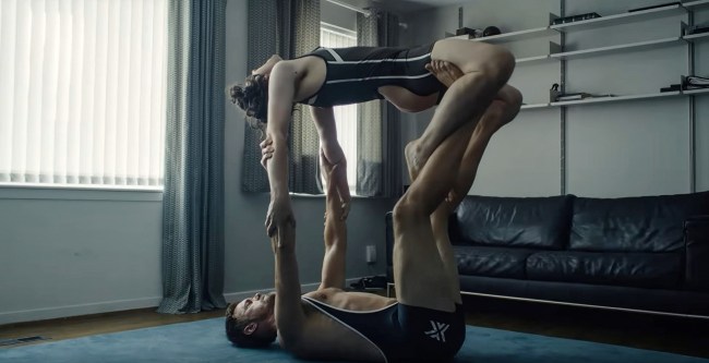 PILLION, from top: Alexander Skarsgard, Harry Melling, 2025. © A24 /Courtesy Everett Collection