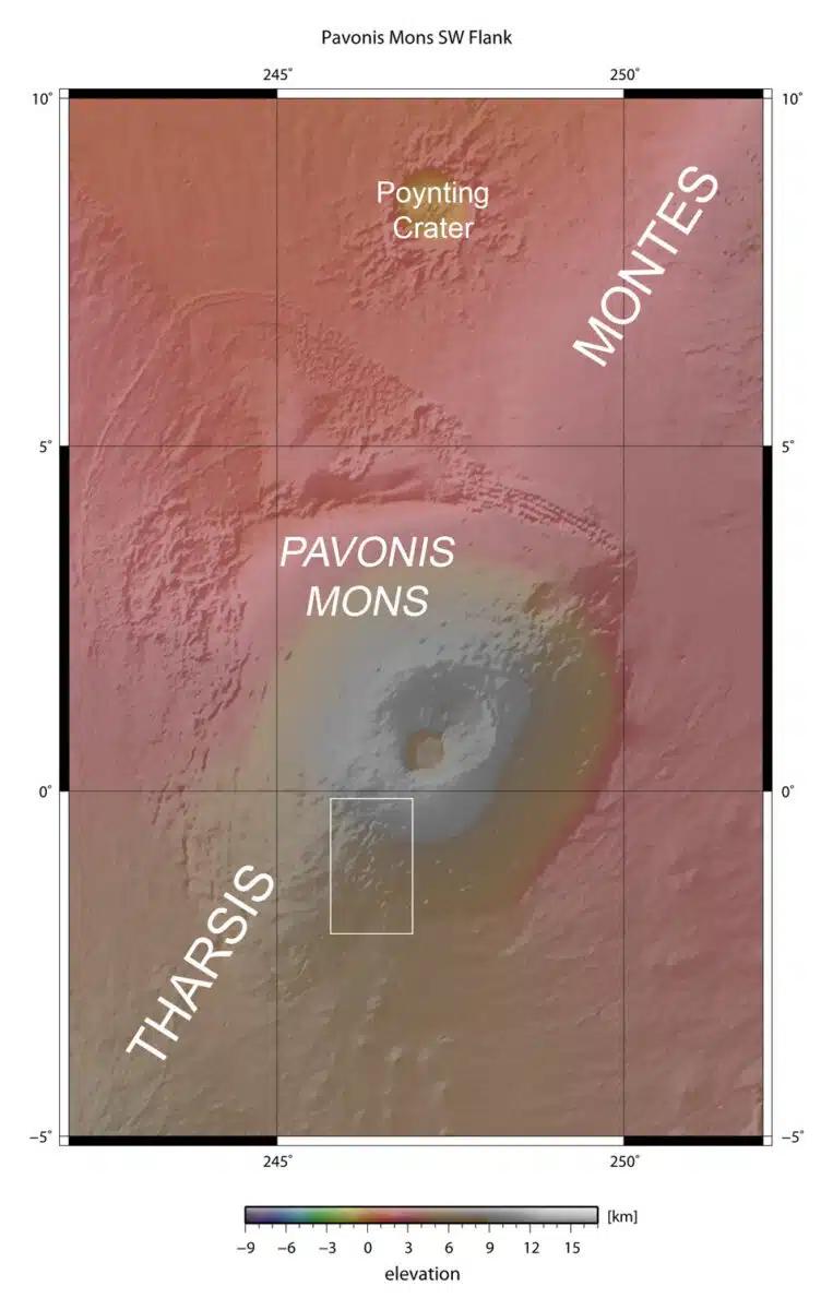 Map Showing Pavonis Mons In Context Article