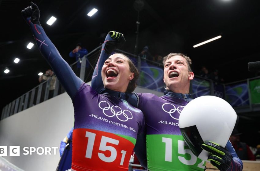  Matt Weston and Tabitha Stoecker win thrilling mixed team skeleton gold at Winter Olympics