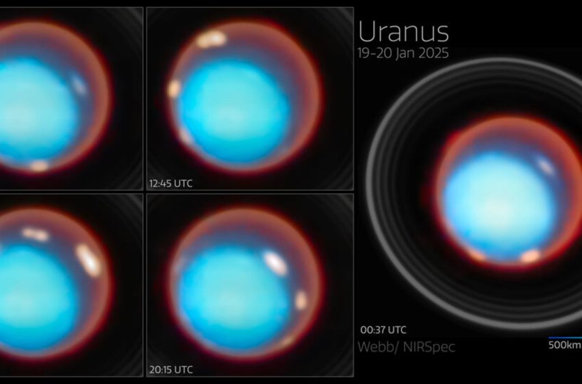  ‘One of the strangest in the solar system’: James Webb telescope spots widespread auroras rolling through Uranus’ atmosphere
