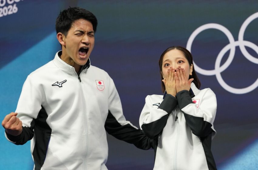 Miura and Kihara win Japan’s first gold in pairs figure skating