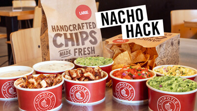 Leading up to one of the biggest American food holidays of the year, Chipotle is launching three Game Day Nacho Hacks for the first time, available exclusively on the Chipotle app and Chipotle.com for a limited time.