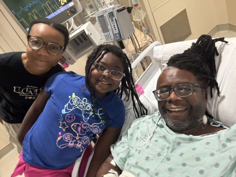 Nate Broughty's family was by his side at the hospital.