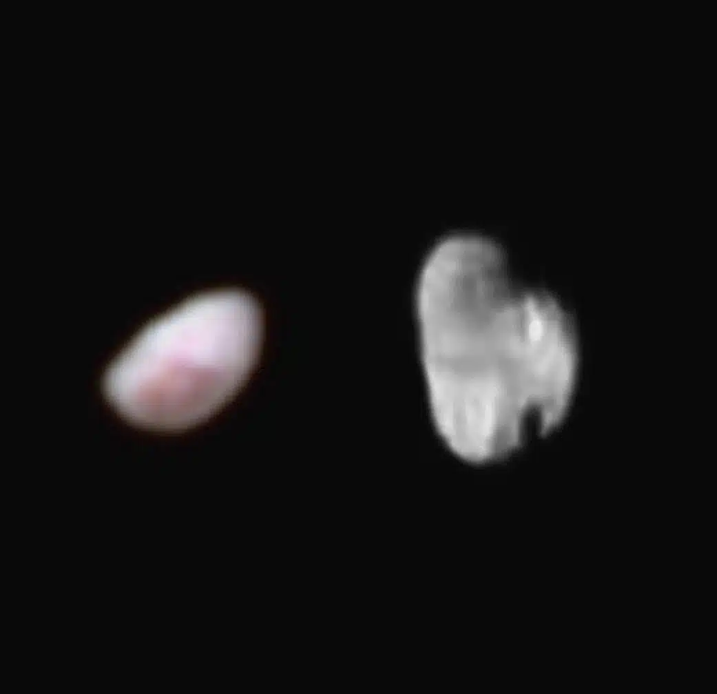 New Horizons Captures A Rare Image Of Pluto's Moons Nix (left) And Hydra (right)