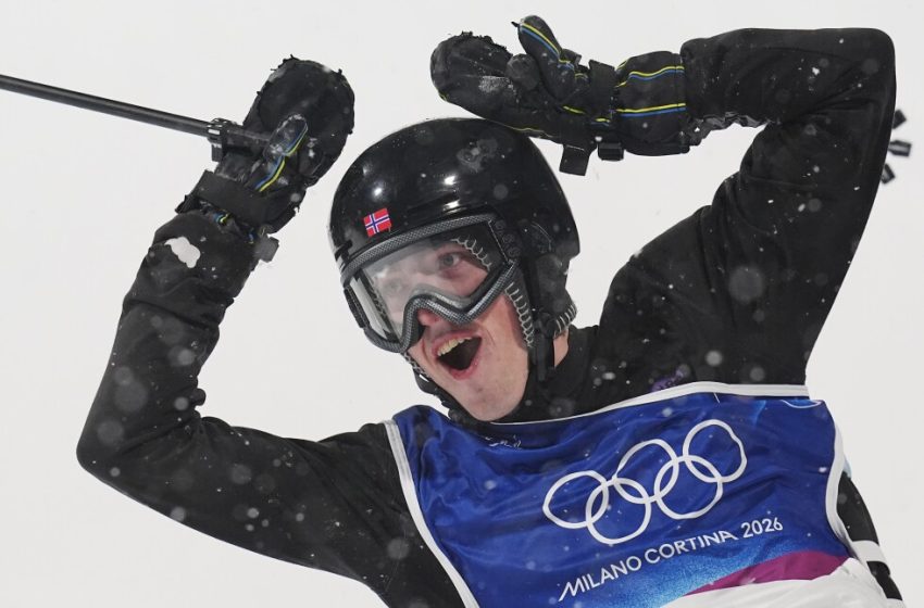  Norway’s Tormod Frostad wins freeski big air gold at Winter Olympics