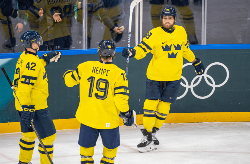  Nylander breaks tie in 2nd period, Sweden holds off Italy in Winter Olympics Group B