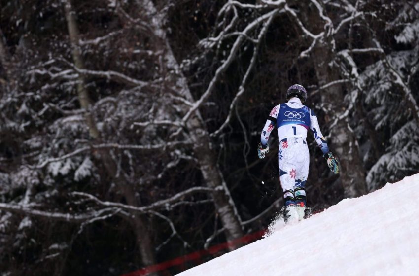  Olympic skier throws poles, heads for woods after skiing out with gold in reach
