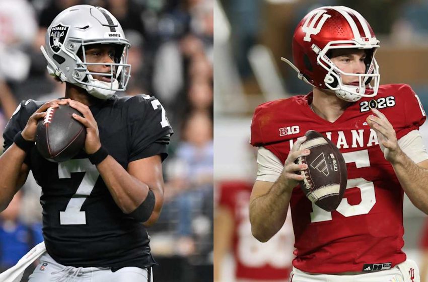  Raiders’ John Spytek mum on top prospect Fernando Mendoza, hasn’t talked with Geno Smith in offseason