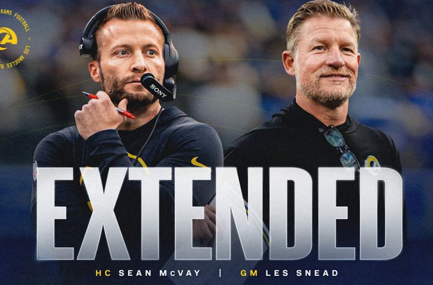  Rams sign general manager Les Snead and head coach Sean McVay to multi-year contract extensions