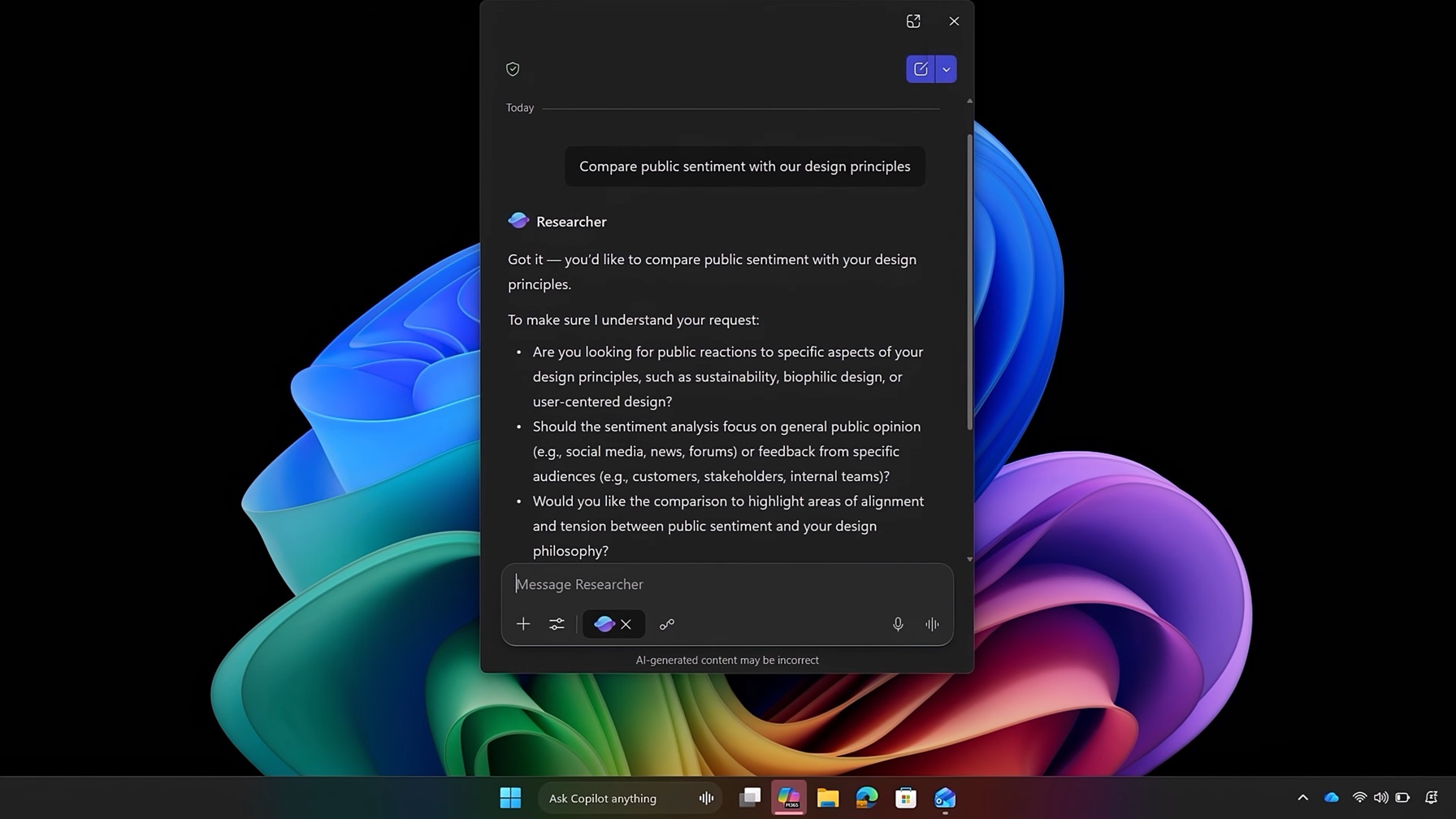 Researcher Agent on Windows 11