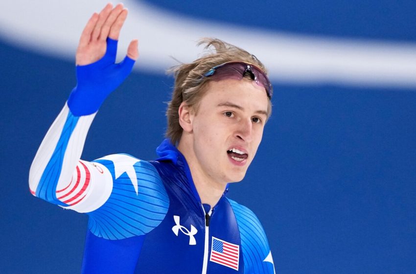  Speedskater Jordan Stolz wins second gold with 500-meter race : NPR