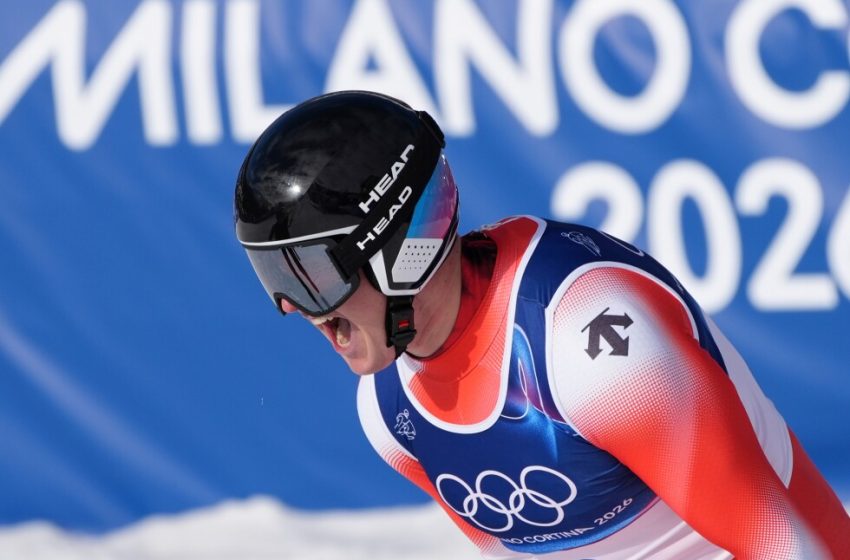  Swiss racer Franjo von Allmen wins men’s downhill, first gold medal of Milan Cortina Games