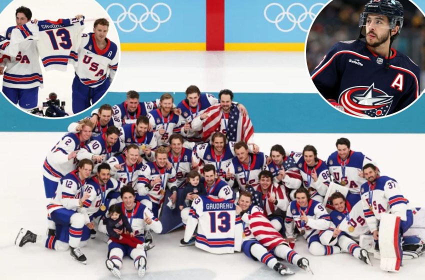  Team USA brings Johnny Gaudreau’s kids into team photo after winning gold