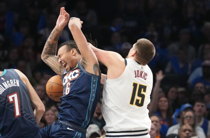  Thunder’s Dort ejected after fouling Nuggets’ Jokic