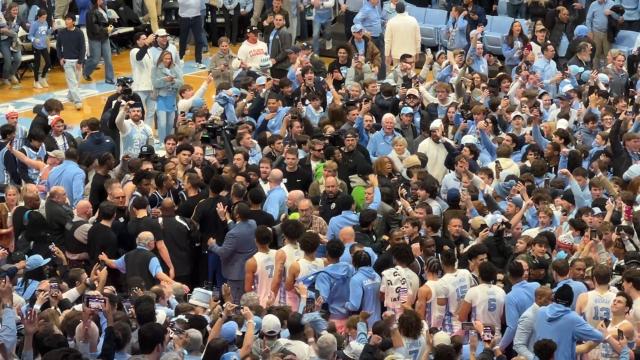  UNC fined $50K by ACC for court storming after win over Duke :: WRAL.com