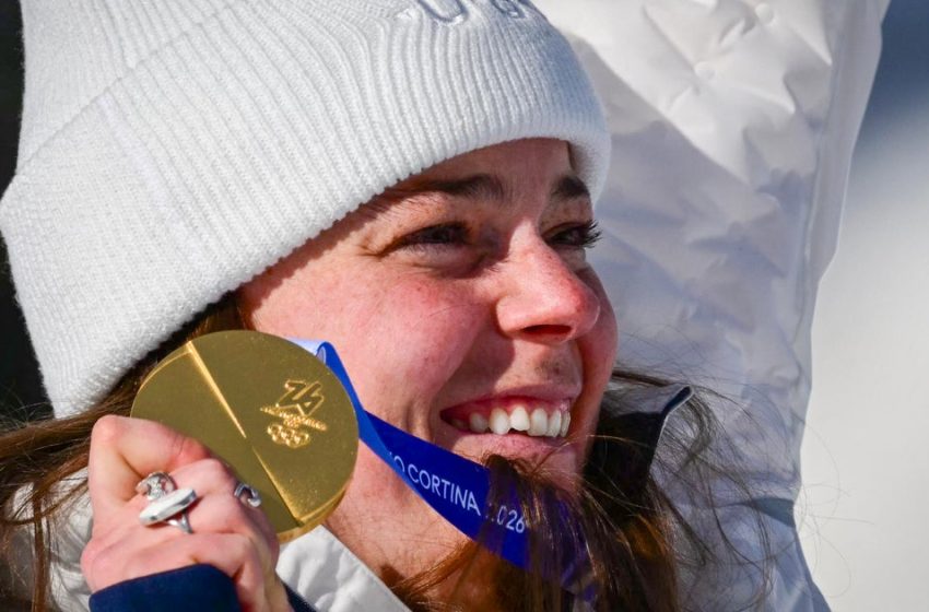  U.S. Olympic skier Breezy Johnson has plans for her broken and repaired gold medal