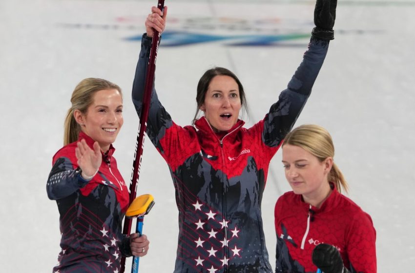  U.S. women’s curling team slides to victory over Canada in an Olympic first