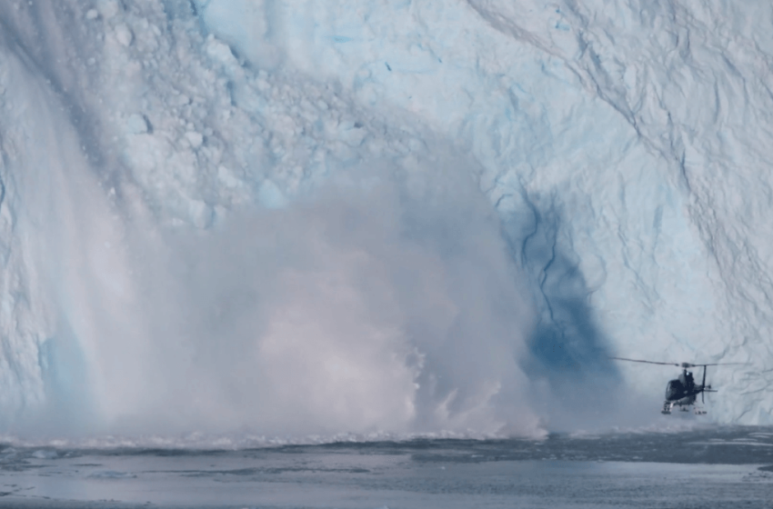  “A flying block of ice the size of a truck nearly knocked our helicopter out of the air” – A stark reminder of the colossal power of nature