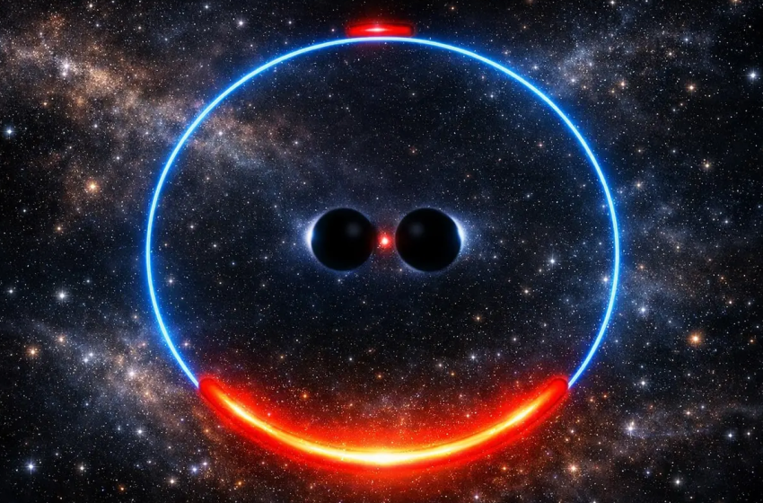  Starlight warped in the fabric of spacetime could help us find hidden black holes dancing together