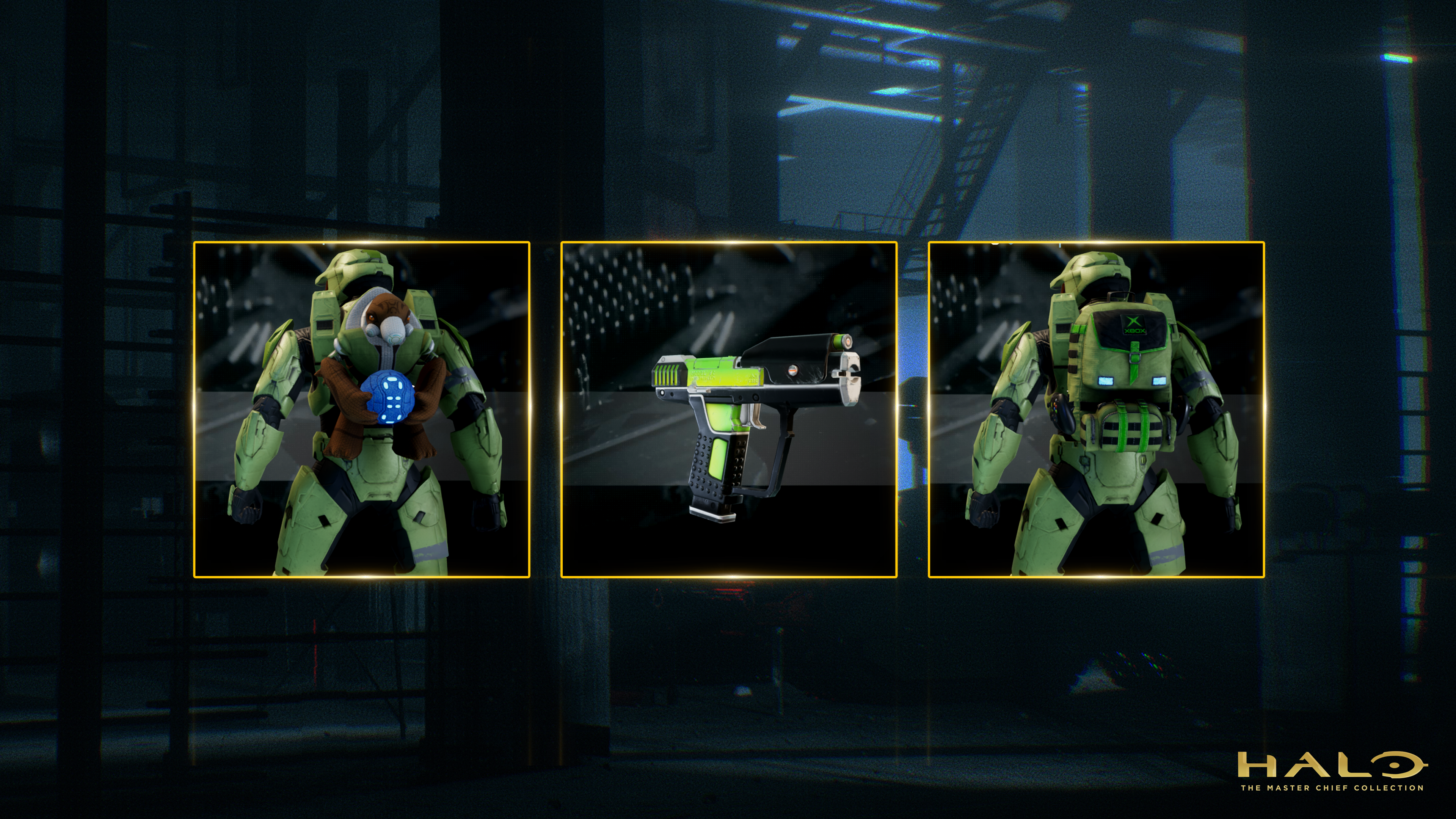Two new back accessories (Grunt and a Xbox backpack) and a Magnum weapon skin in Halo M C C.