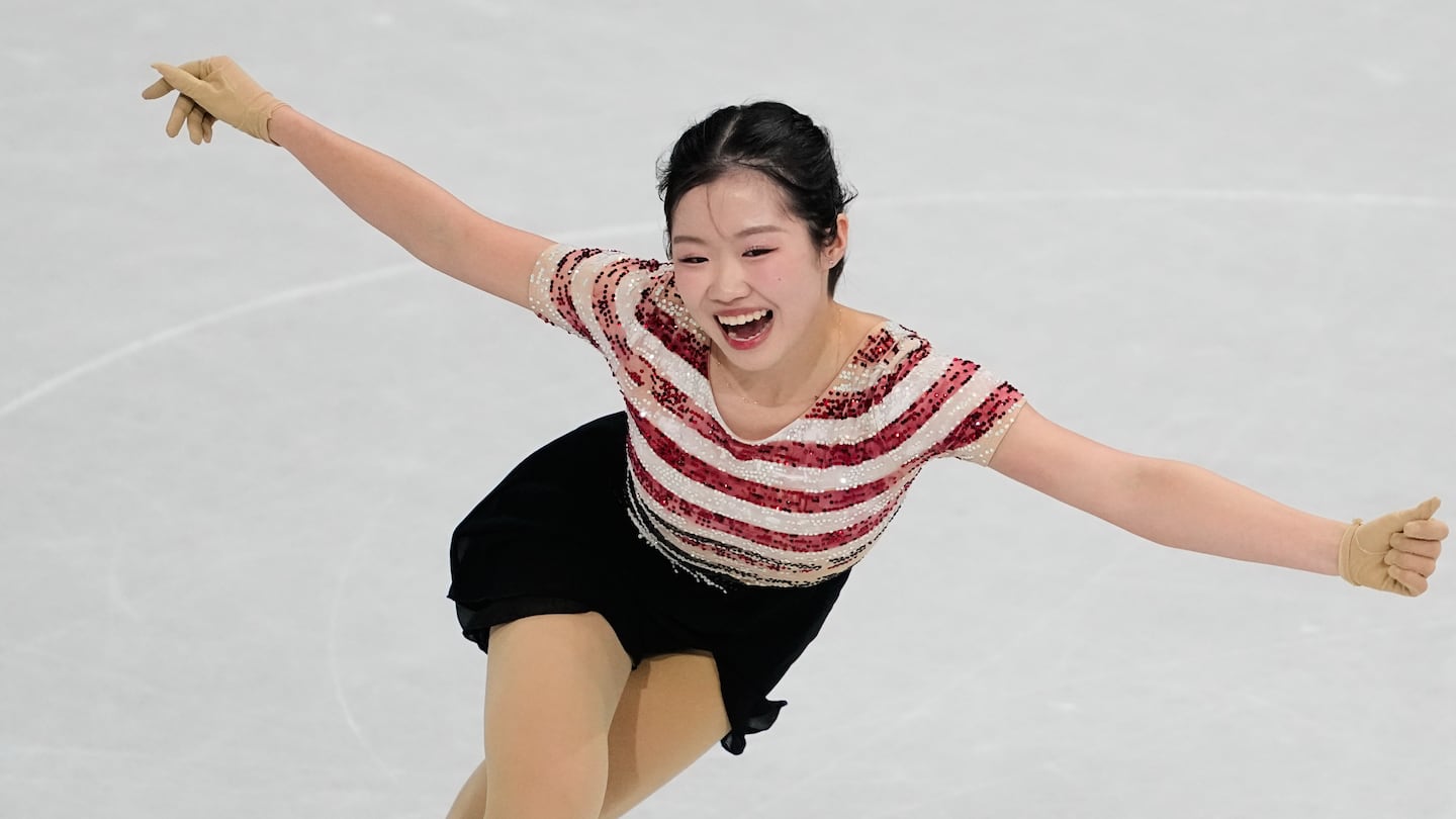 Japanese teenage Ami Nakai enjoyed every moment of posting a 78.71 to lead the medal contenders.