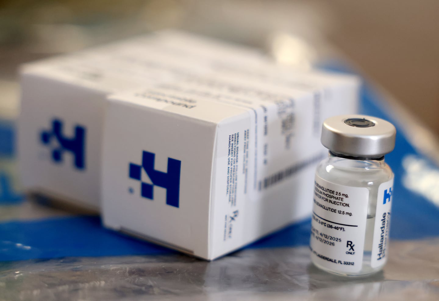 The GLP-1 medicine that Roberts uses to help maintain her sobriety.