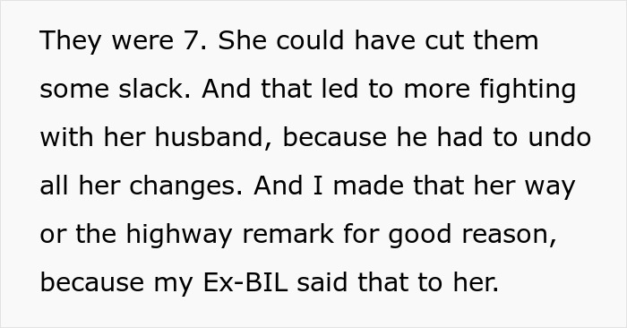 Text excerpt about a woman going berserk on her brother for meddling with her parenting and kids calling him for help.