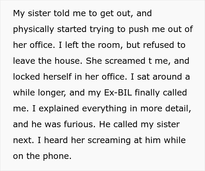 Text showing a woman goes berserk on brother for meddling with her parenting when kids called him for help.