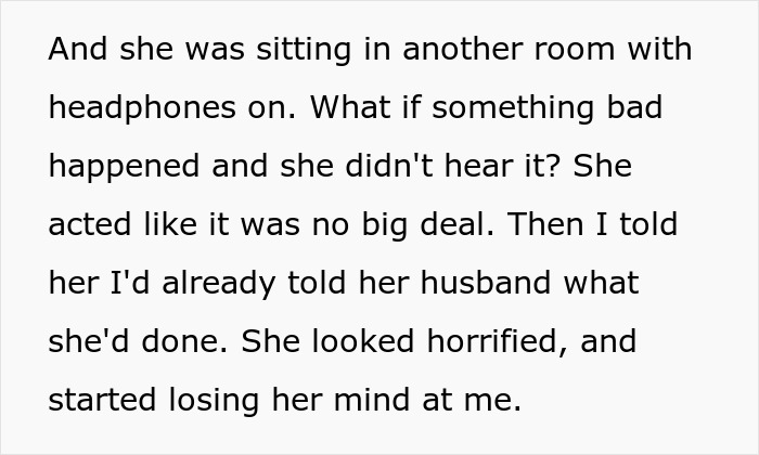 Text excerpt about woman going berserk on brother for meddling with her parenting after kids called him for help.