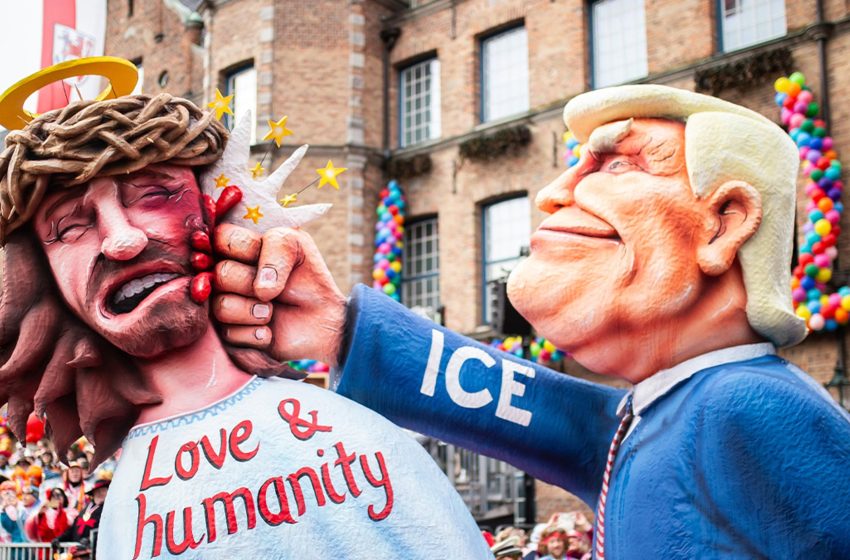  Trump Brutally Mocked on Presidents Day With Satirical Floats at German Festival
