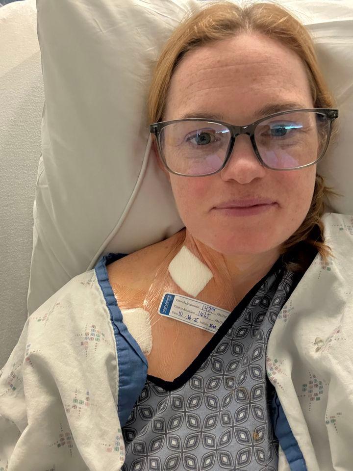 A photo of Abby Wood circa her most recent ablation procedure concerning her heart flutters Courtesy of Abby Wood