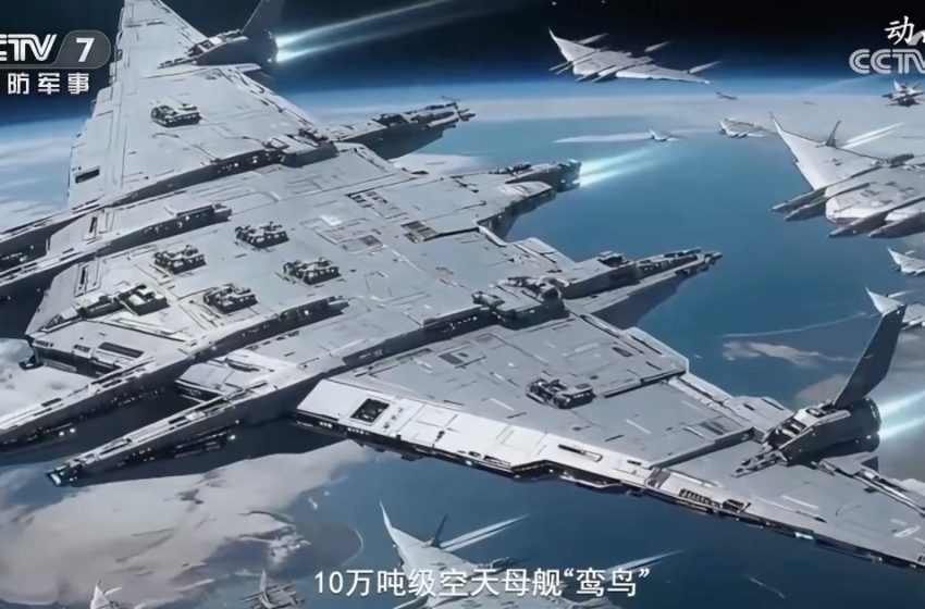  China Provides Glimpse of Colossal Orbital Aircraft Carrier