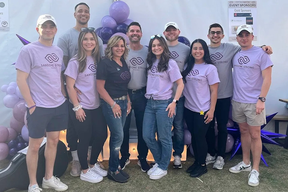 The 'Sandone Strong' community. Courtesy of Karen Sandone