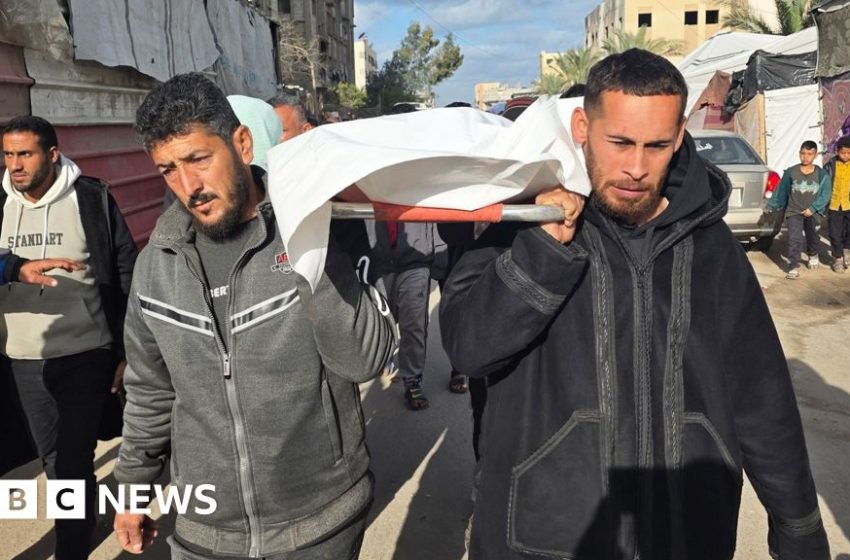  Israeli strikes kill 20 in Gaza, hospitals say, after soldier wounded by gunfire – BBC