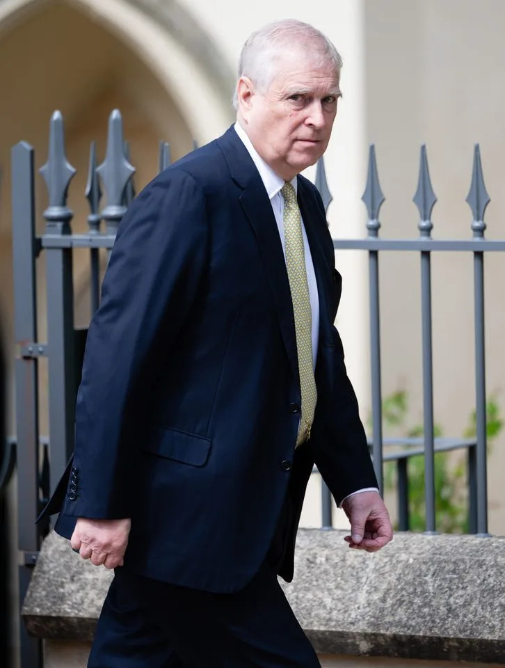 Ex-Prince Andrew on April 20, 2025 Getty