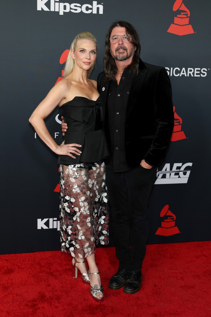 Jordyn Blum and Dave Grohl attend the 2026 MusiCares Person of the Year Gala