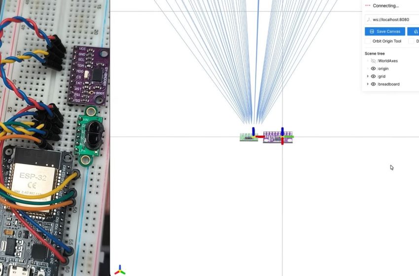  Real-Time 3D Room Mapping With ESP32, VL53L5CX Sensor And IMU