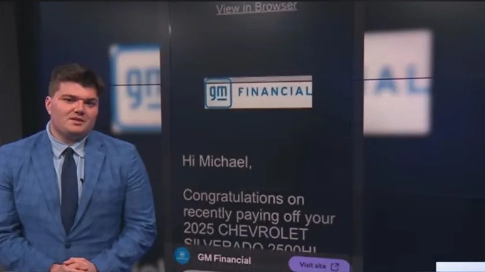 Loan payment confirmation from GM Financial.