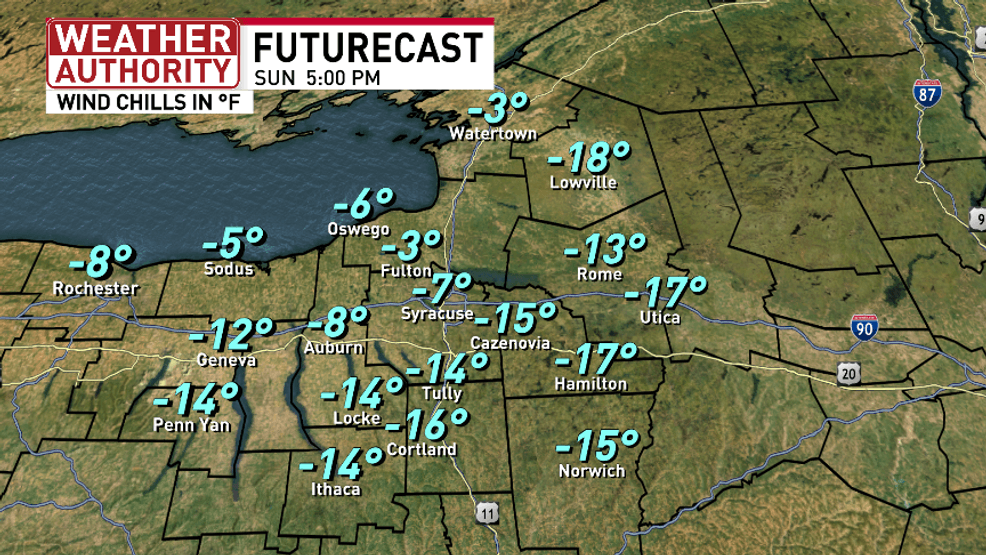 SUNDAY 5 PM WIND CHILLS