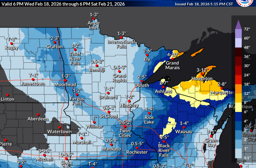  Minnesota weather: 2 to 3 feet of snow on North Shore; significant accumulations in the Twin Cities – MPR News