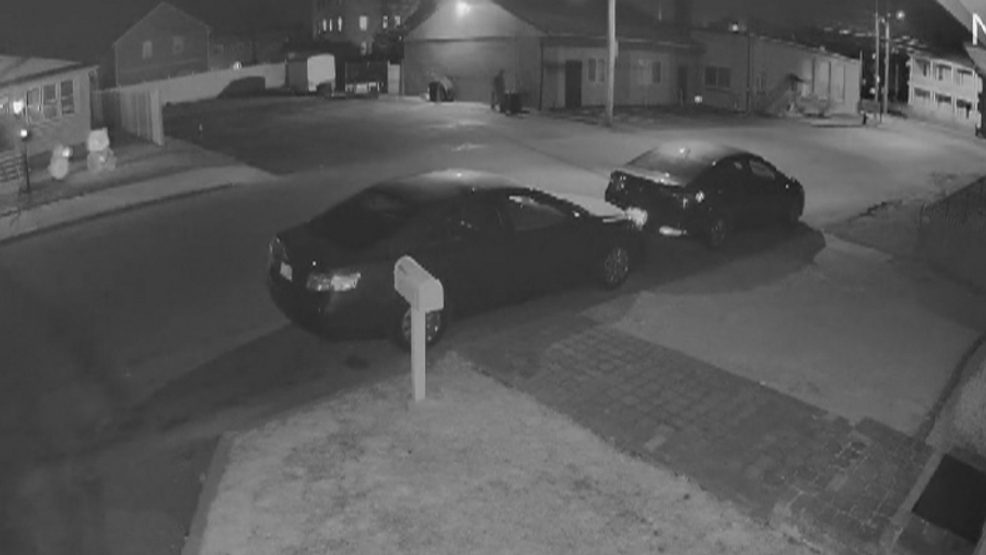 A surveillance camera captures a suspected arsonist outside of the Shiloh Gospel Temple Ministries in North Providence. (Pastor Perry)