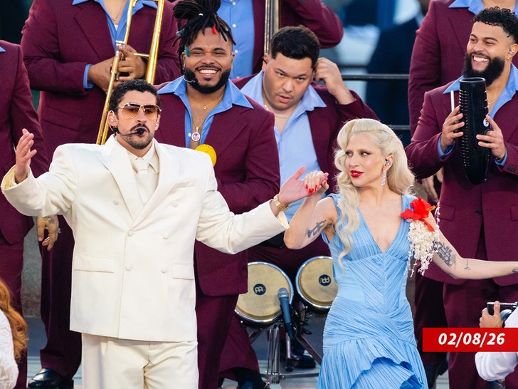 bad bunny and gaga superbowl getty
