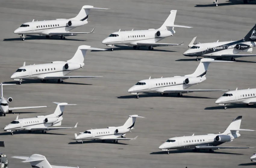  Unreal footage of private jets lining San Francisco airport before the Super Bowl will give you goosebumps