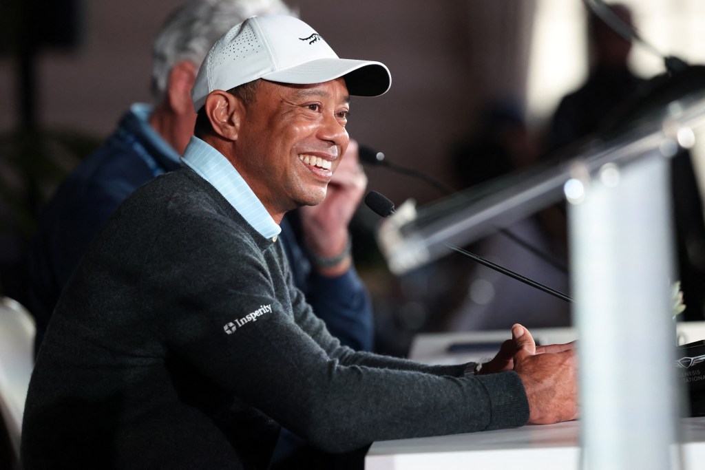 Tiger Woods spoke to the press on Feb. 17, 2026.