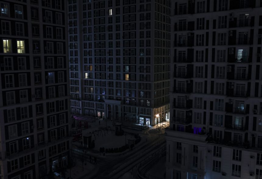 A blackout in Kyiv on February 7, 2026.