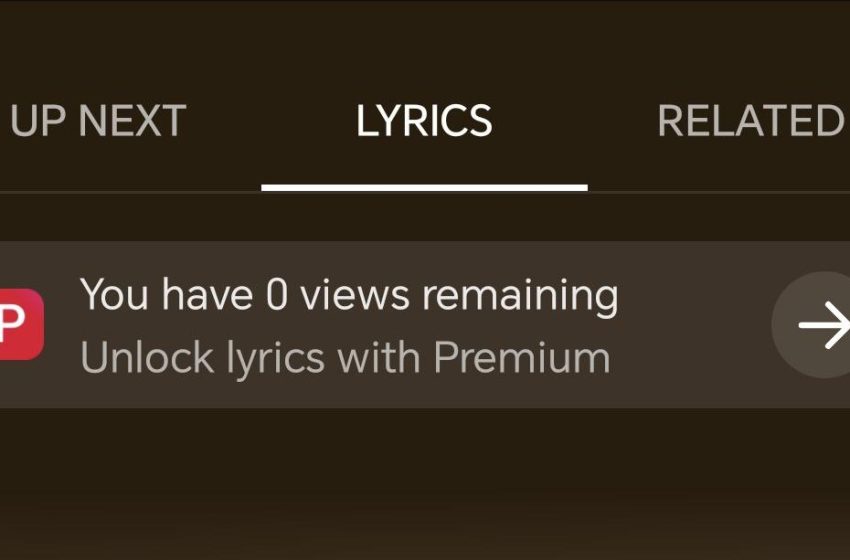  YouTube Music starts putting lyrics behind a paywall
