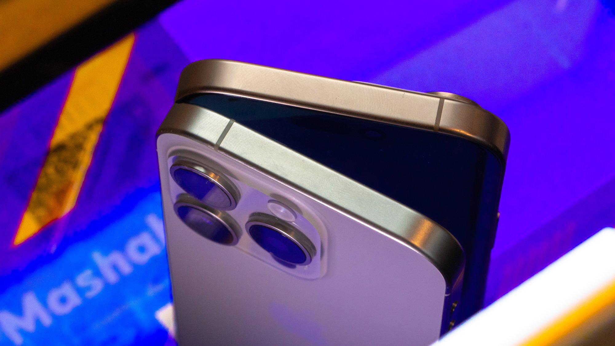 hypothetical render of the iphone fold on a stylized background