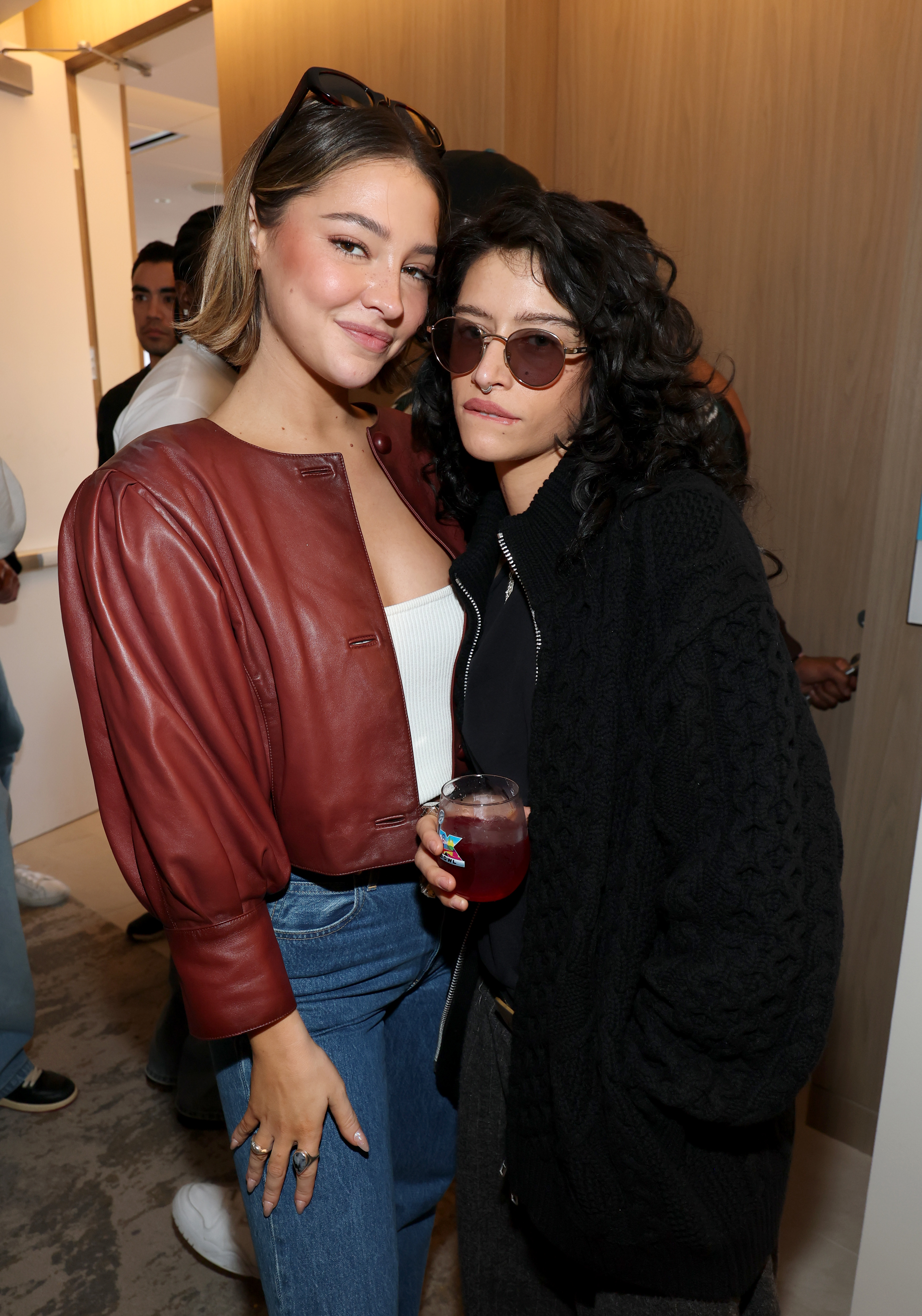 Madelyn Cline and Odessa A'zion attend Super Bowl 60